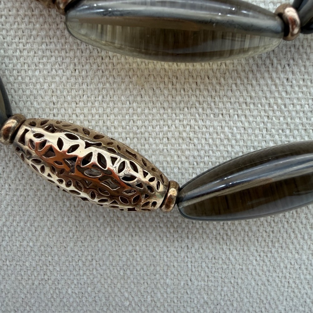 Di modolo Sahara Smoky Quartz Necklace Sterling Silver 18k Rose Gold Plated Read - Picture 6 of 16